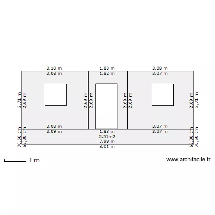 facade Est / Ouest. Plan de facade Est / Ouest. Plan de