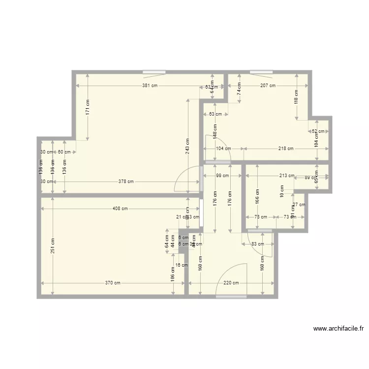 LOCAL CHAVILLE SERGIC. Plan de 