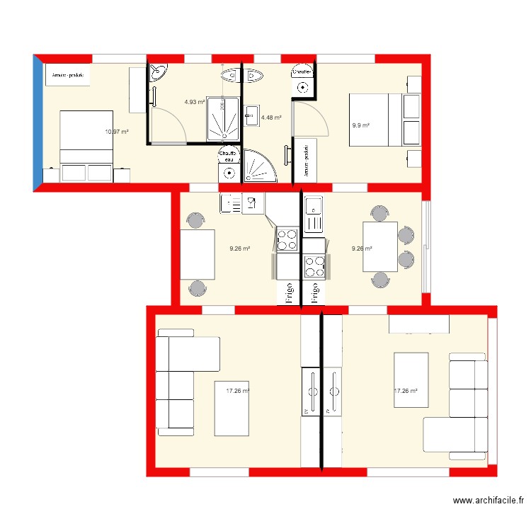 anto rdc meuble. Plan de 0 pièce et 0 m2