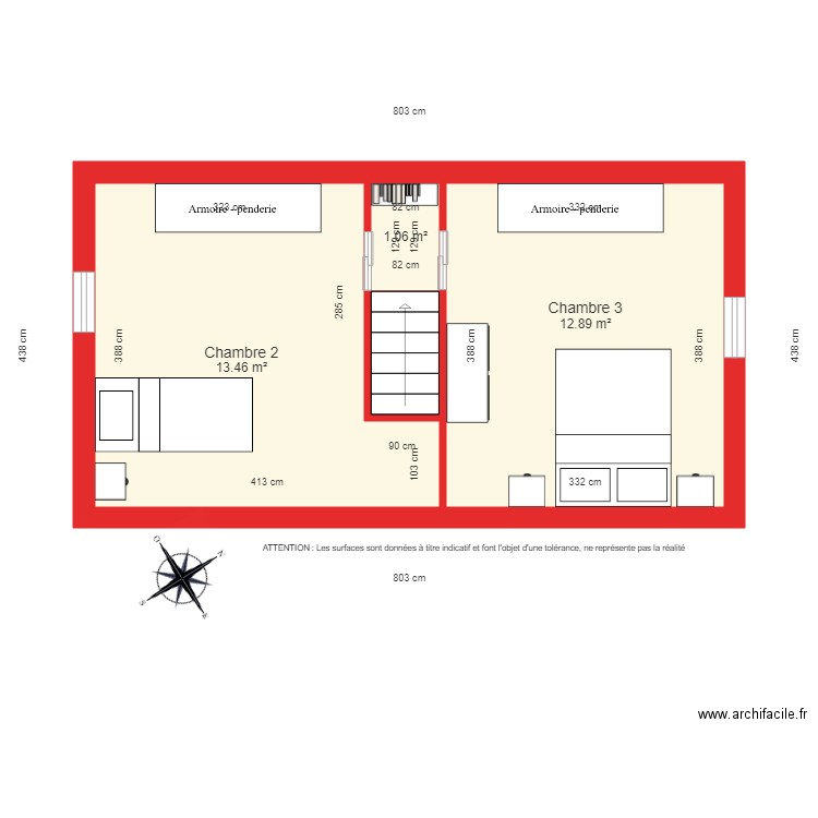 BI 2612 2ème étage coté. Plan de 0 pièce et 0 m2