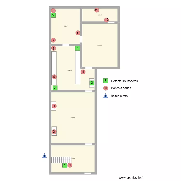 FOOCHA. Plan de 6  et 142 m²