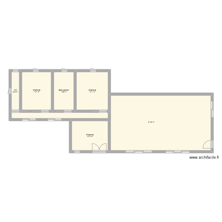 PLAN 2. Plan de 6 pièces et 106 m2