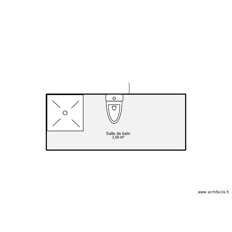 Notre chambre. Plan de 1 pièce et 4 m2