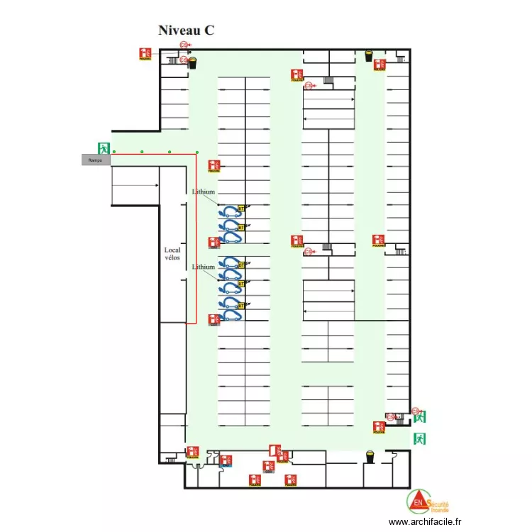 securité parking. Plan de securité parking. Plan de