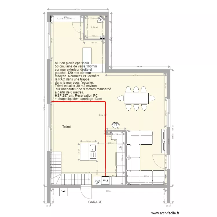 plan plancher chaufant. Plan de 