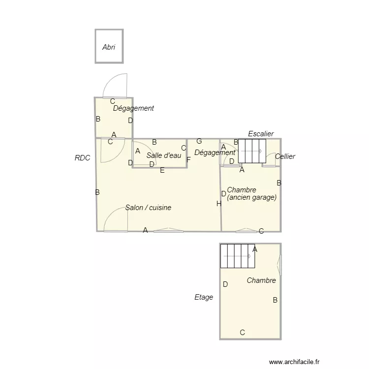 Croquis LEBLANC. Plan de 