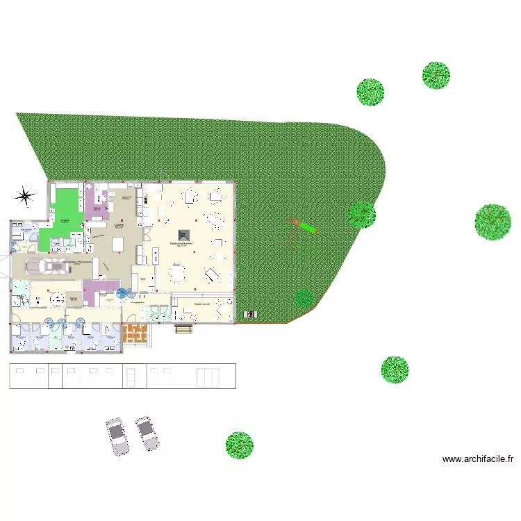 hangar 6 sans cotes. Plan de 