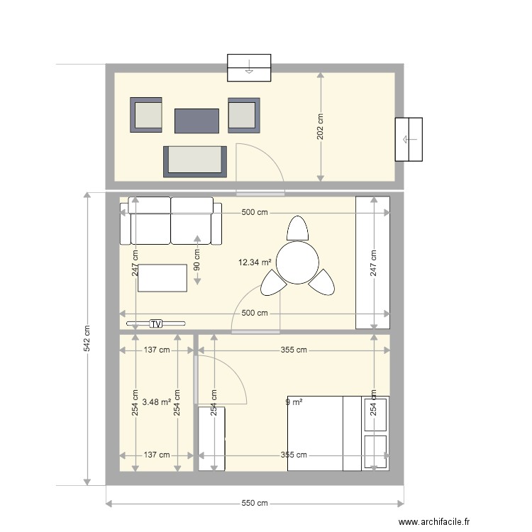 Petite habitation 1. Plan de 0 pièce et 0 m2