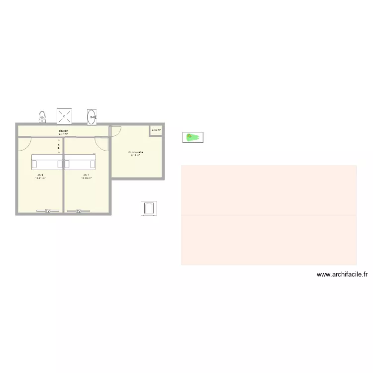 chambre enfant devis. Plan de 