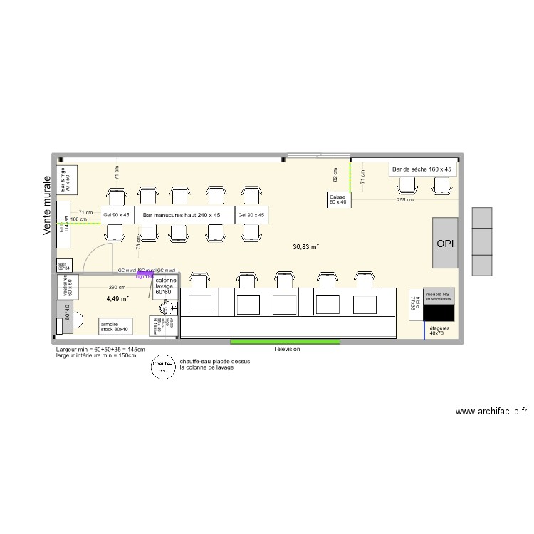 NB9 2023 V final 1bis cotes. Plan de 2 pièces et 41 m2