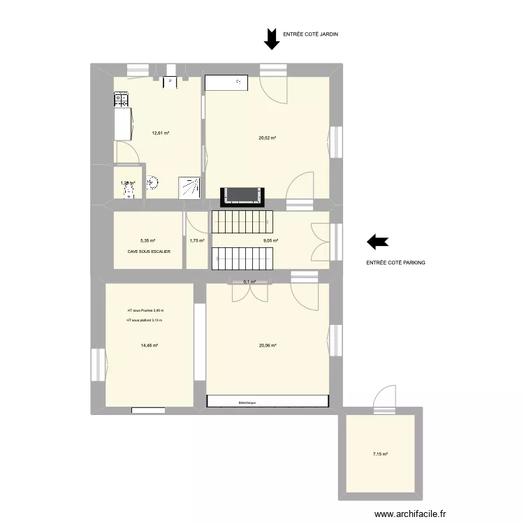 PLAN EXISTANT  JB M RDC . Plan de 