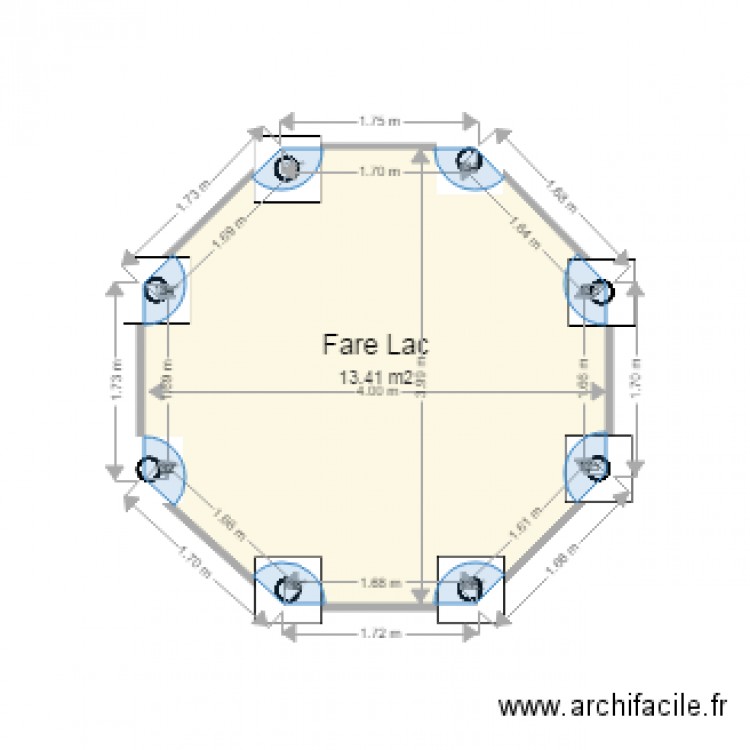 faré lac. Plan de 0 pièce et 0 m2