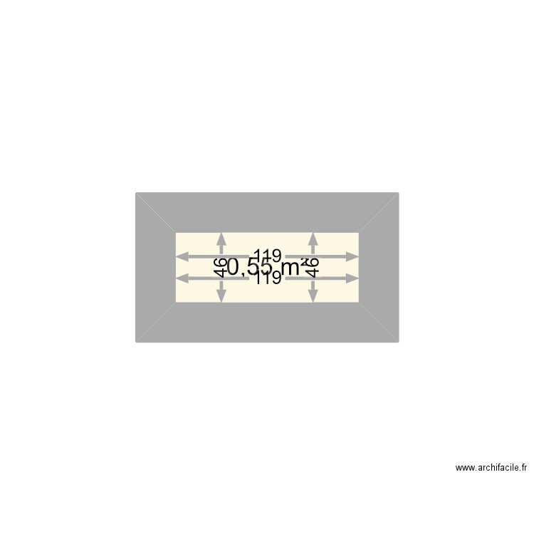 Haut Pouyet. Plan de 1 pièce et 1 m2