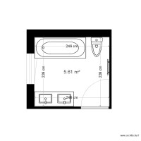 Plan existant SDB appartement DUPLAIX