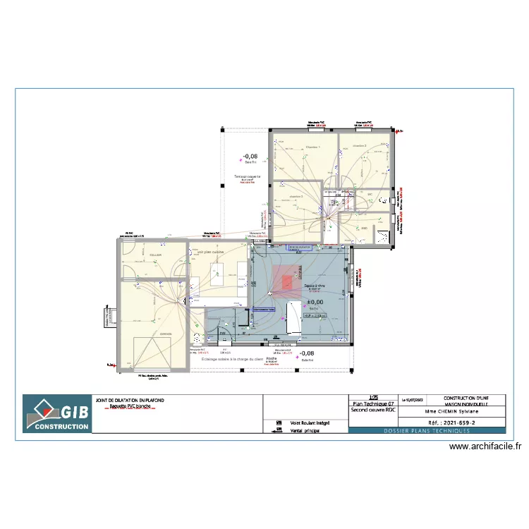 CHEMIN PIEUVRE. Plan de 