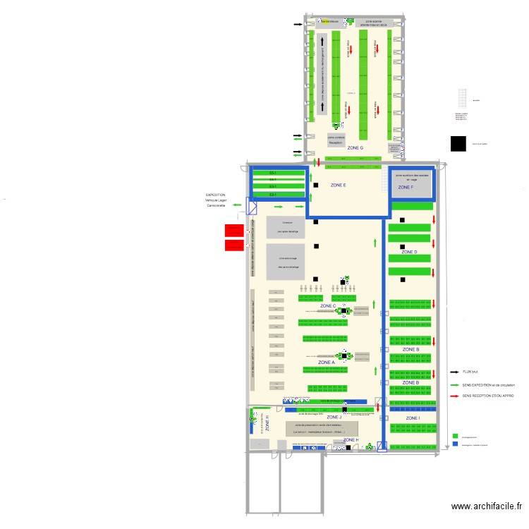 plan entrepot espace services. Plan de 0 pièce et 0 m2