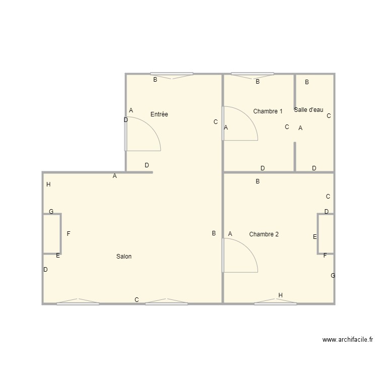 Croquis BOURY Appartement. Plan de 0 pièce et 0 m2