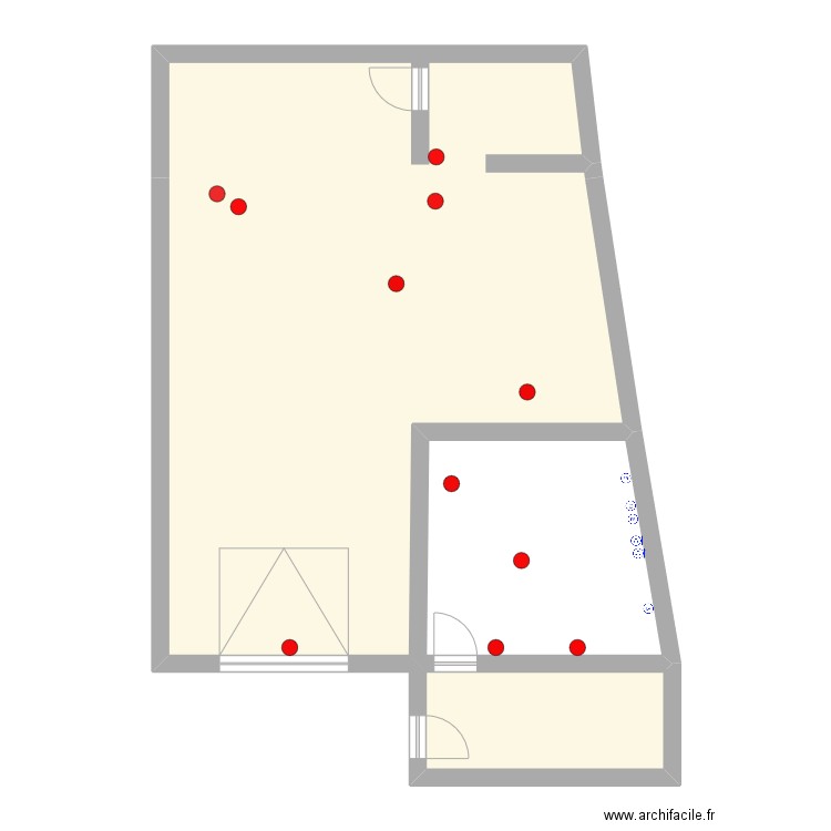 Tour d'Aigues Rdc. Plan de 2 pièces et 81 m2