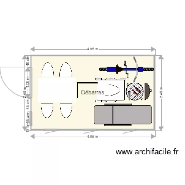 cabanon Gigaro. Plan de 