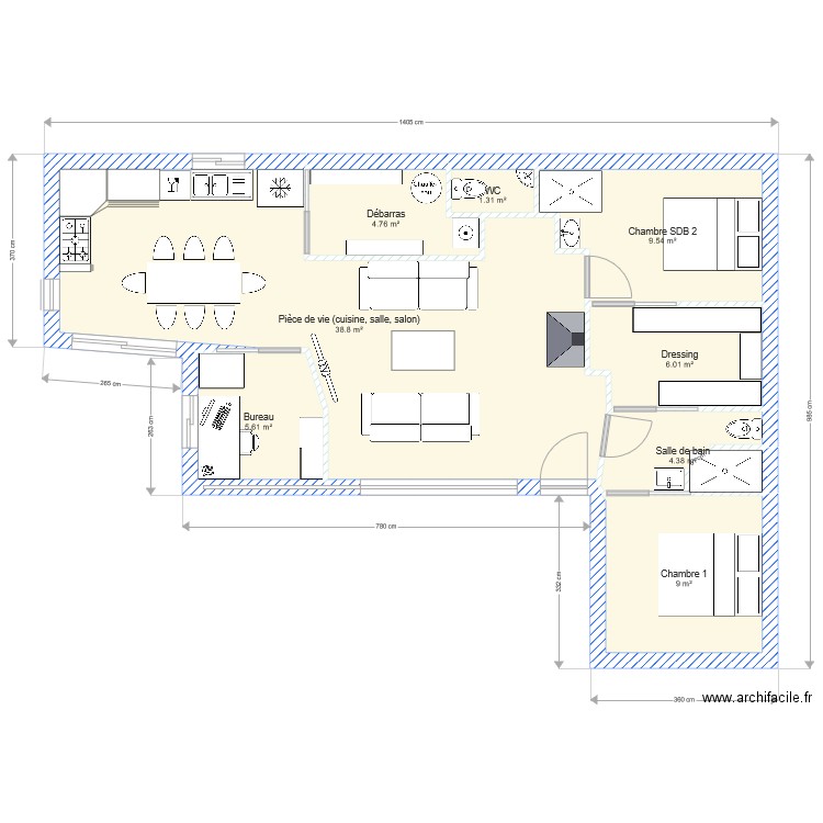 Dispo MH 97m2 E au sol. Plan de 0 pièce et 0 m2