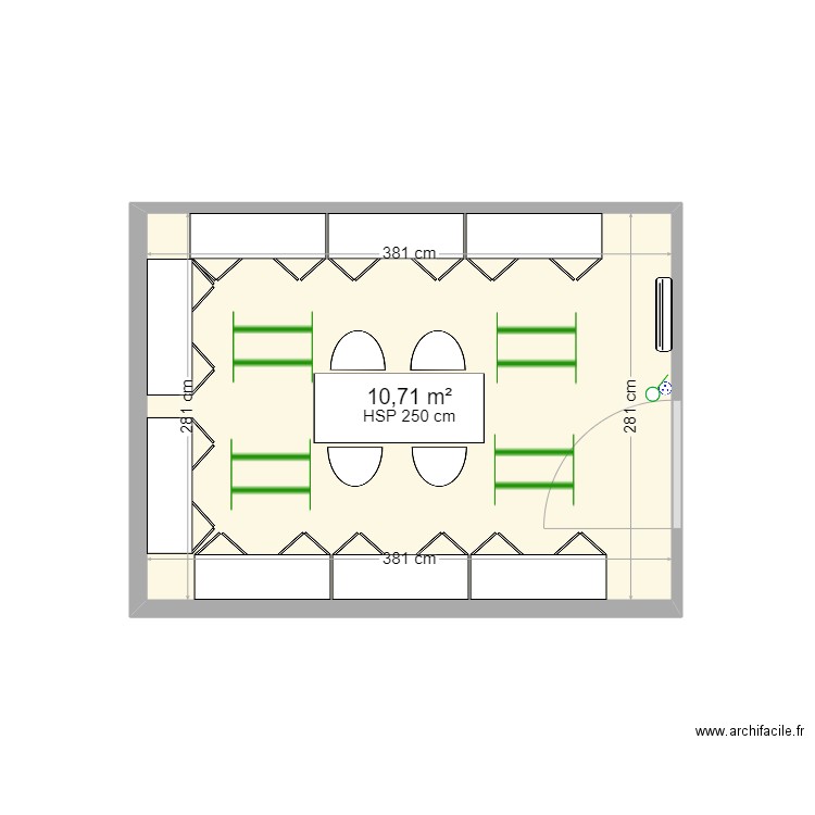 vestiaire . Plan de 0 pièce et 0 m2