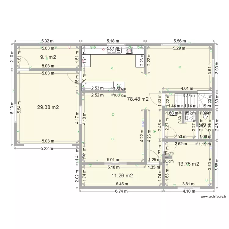 My case et &eacute;lectrique. Plan de 