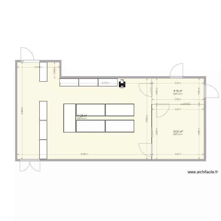 Bureau transports a travailler. Plan de 