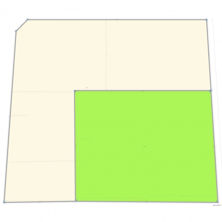 Trois parcelles Option 3. Plan de 0 pièce et 0 m2