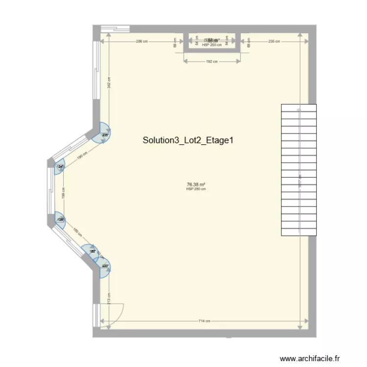 Projet Portet DUMAS Etage partie 1990. Plan de 