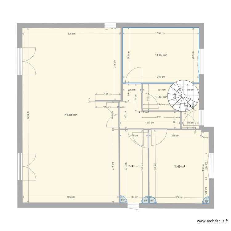 les ondes EXISTANT1. Plan de 0 pièce et 0 m2