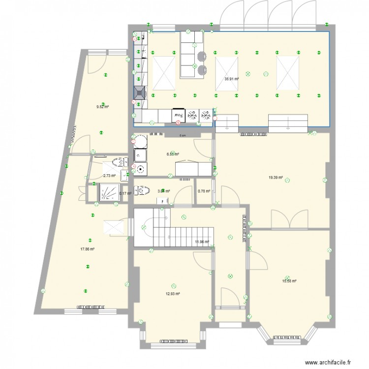 18 HFC Proposed Floor Plan alternative. Plan de 0 pièce et 0 m2