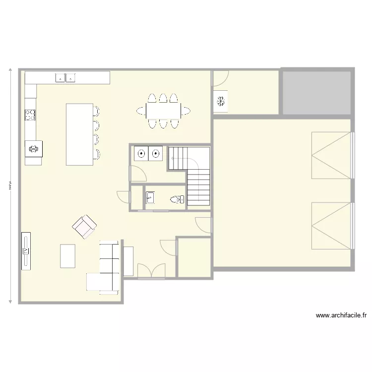 maison 4 chambres . Plan de 