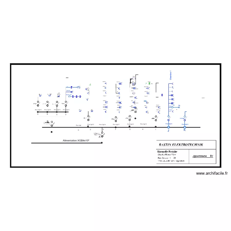 Appartement B1 Schema unifilaire 2. Plan de Appartement B1 Schema unifilaire 2. Plan de