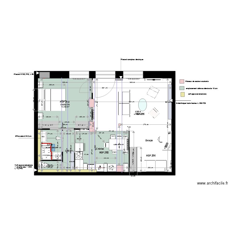 Plan projeté Local Sarah Schneider 02 07 18. Plan de 0 pièce et 0 m2