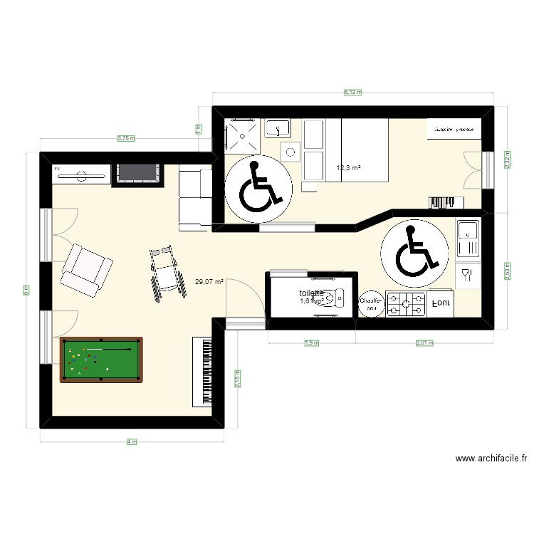 plan 1. Plan de 0 pièce et 0 m2