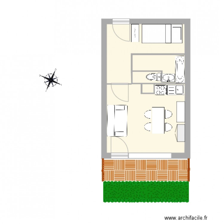Plan Apt Sapinière. Plan de 0 pièce et 0 m2