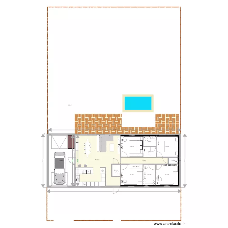 maison de plain pied vernoil. Plan de 