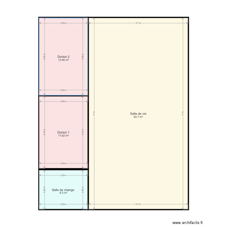 Plan Gabriel peri couleur. Plan de 0 pièce et 0 m2