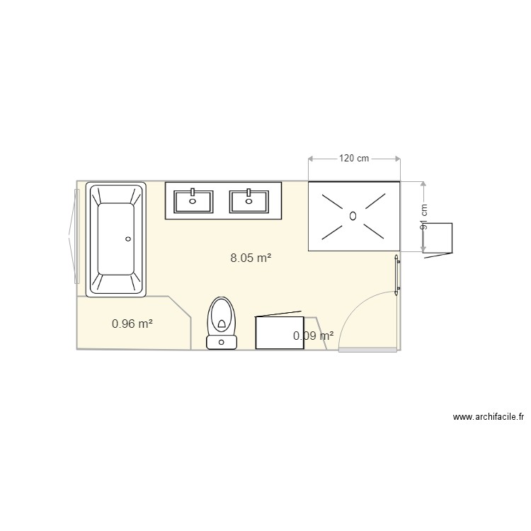 salle de bain 3. Plan de 0 pièce et 0 m2