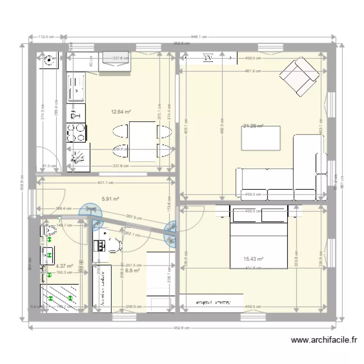 maison mar&eacute;cottes. Plan de 