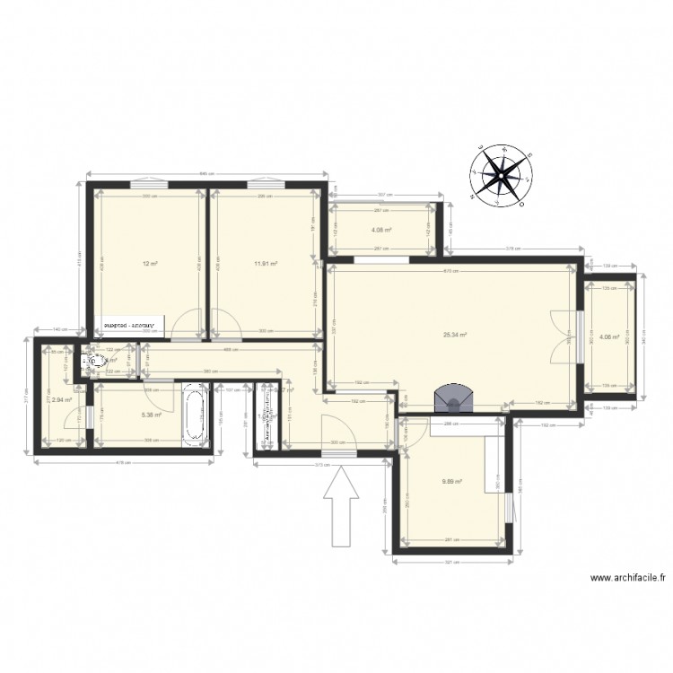 plan F3 Sampieri. Plan de 0 pièce et 0 m2