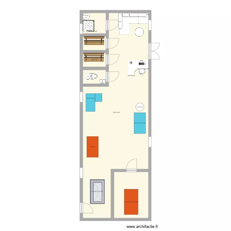 RYOKAN CENTER CHARLETY. Plan de 