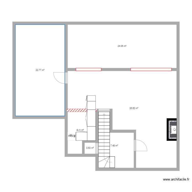 mison official travaux. Plan de 0 pièce et 0 m2