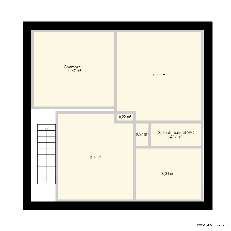 123 Pelle à Porteau Mireille 01. Plan de 7 pièces et 47 m2