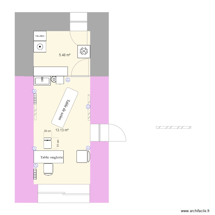 institut. Plan de 0 pièce et 0 m2