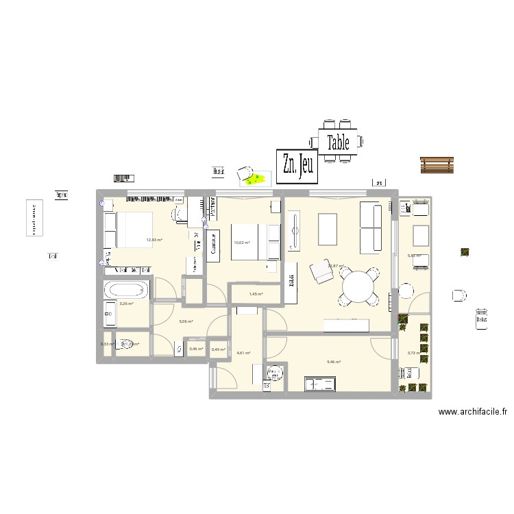 Appart 315M Montévrain. Plan de 0 pièce et 0 m2