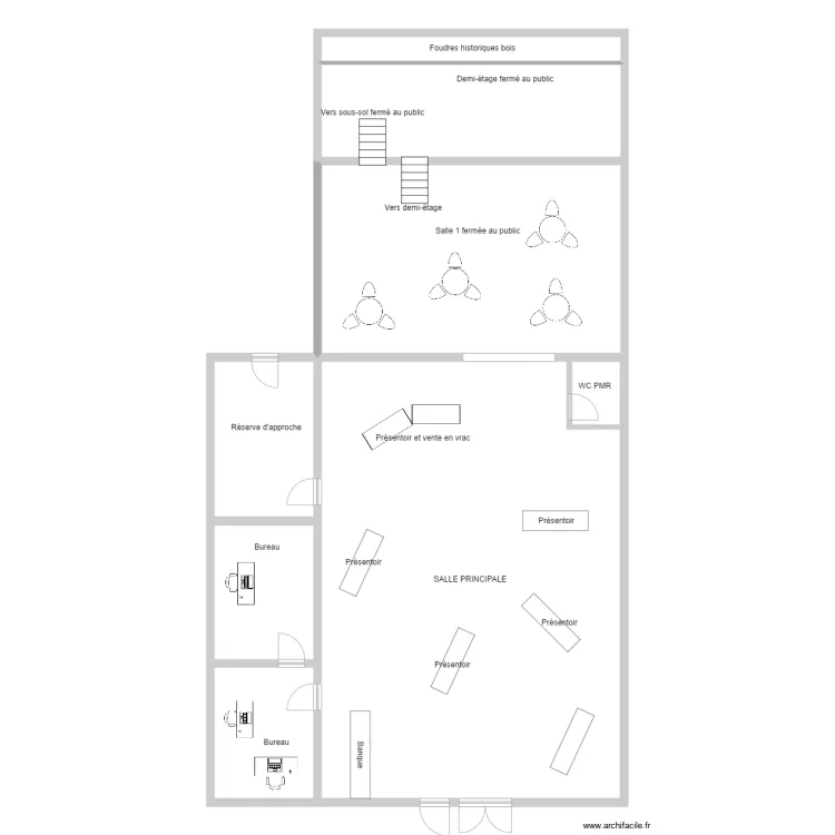 caveau La Yole. Plan de 