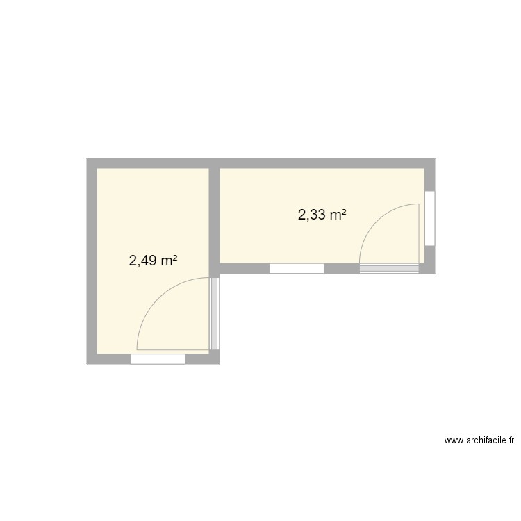 Abri Jardin. Plan de 2 pièces et 5 m2