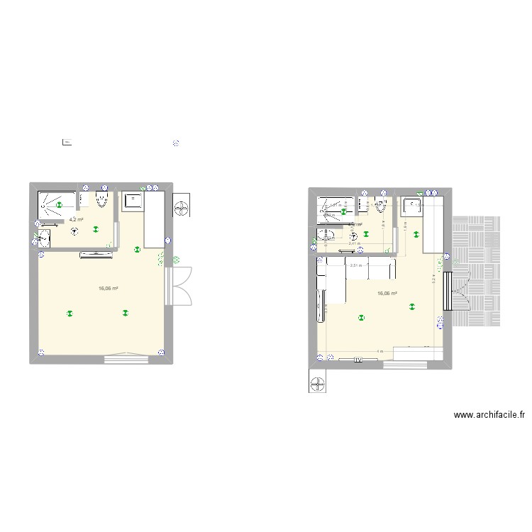 Transfo garage. Plan de 4 pièces et 41 m2