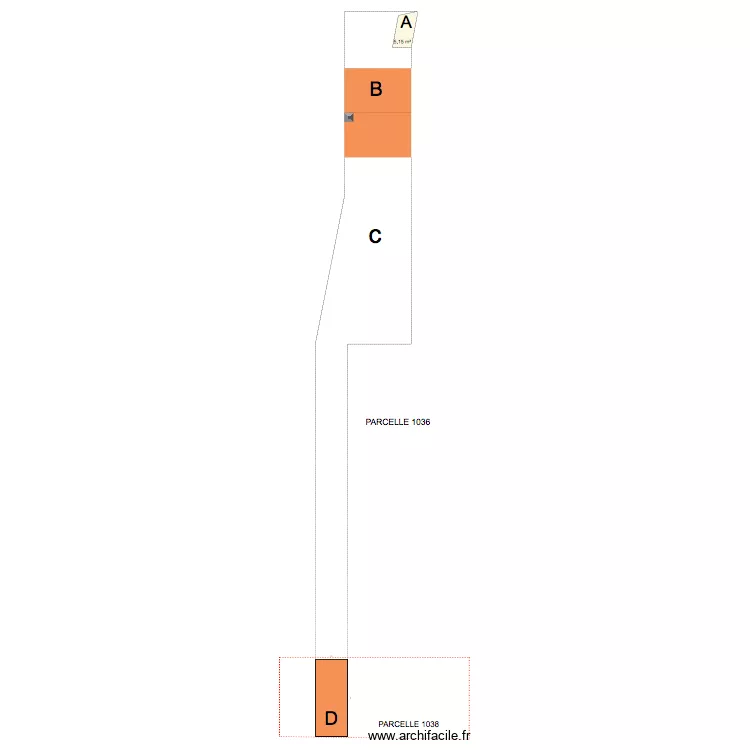 SITUATION 1038 avant demande pr&eacute;alable. Plan de 